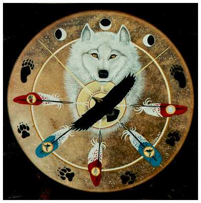 White Wolf/ Eagle Drum